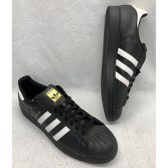 Adidas Originals Superstar Foundation Low Black White Gold B27140 Mens Size 18 Adidas Originals Superstar Foundation Low Black White Gold B27140 Mens Size 18